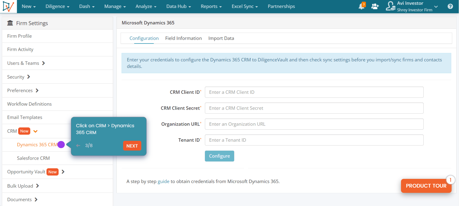 DiligenceVault Platform Product Tour DiligenceVault
