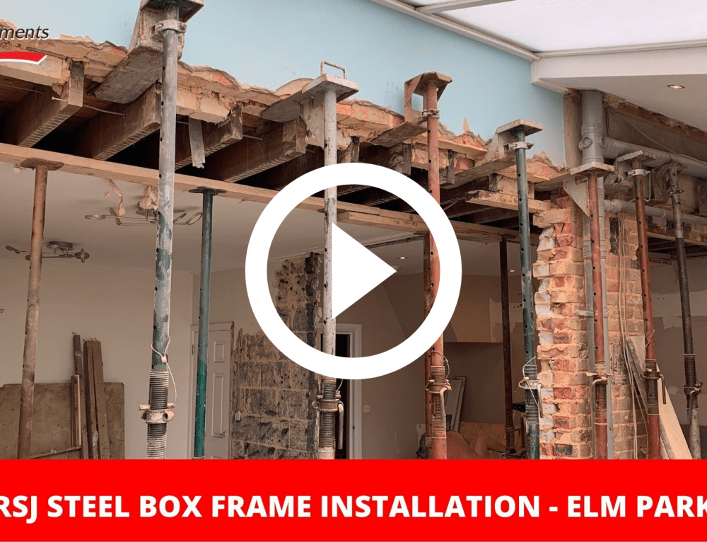 Chimney Stack Support with RSJ Steel Beam Norbury Crescent Building