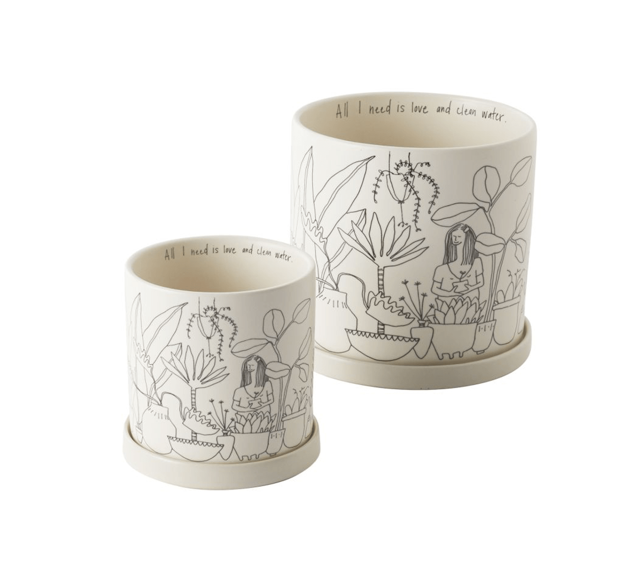 Home Goods Small Drawing Plant Pot Dillon Amber Dane