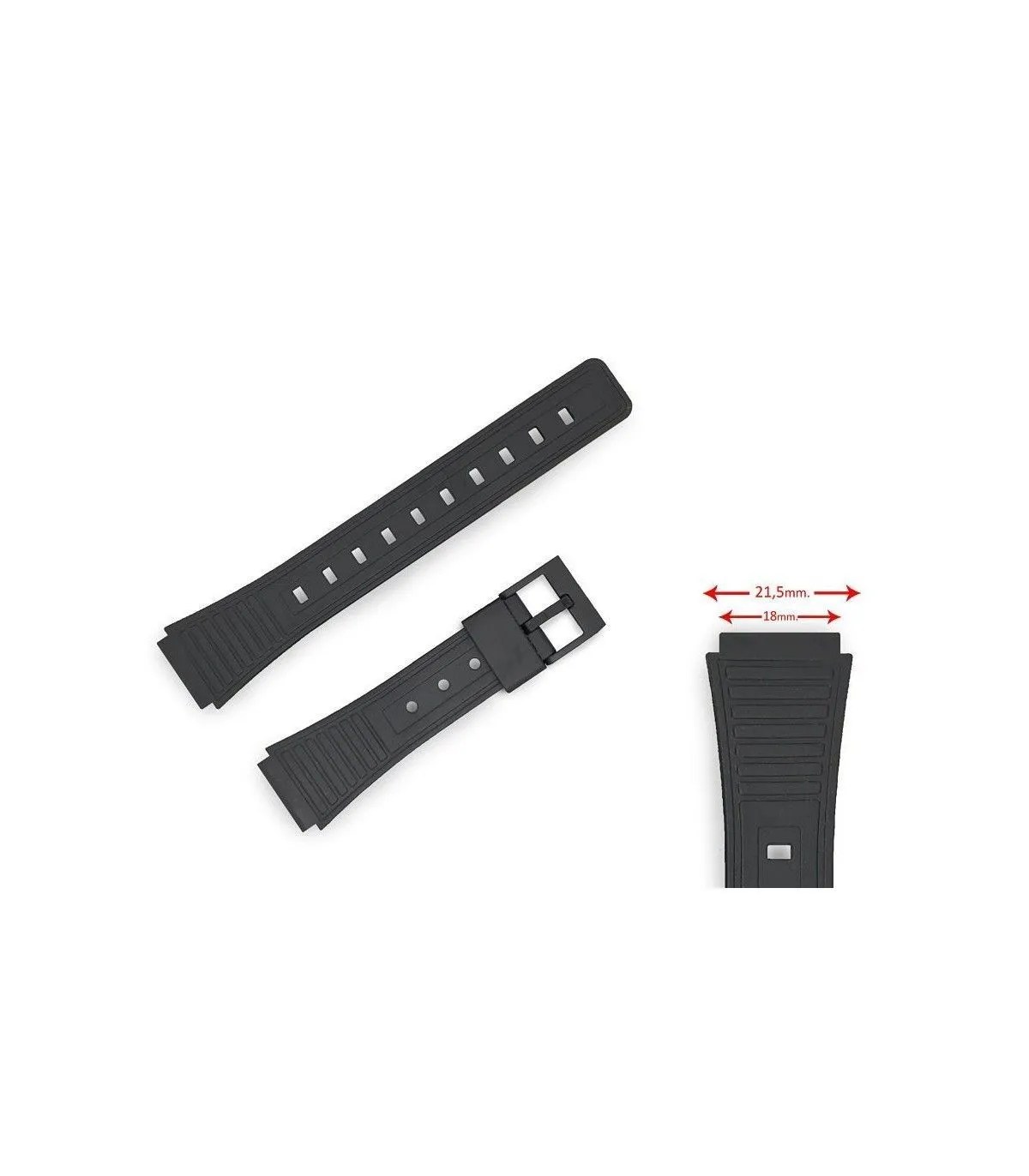Watch band Compatible Casio F15, F16, F18 Ref 114F5 18mm