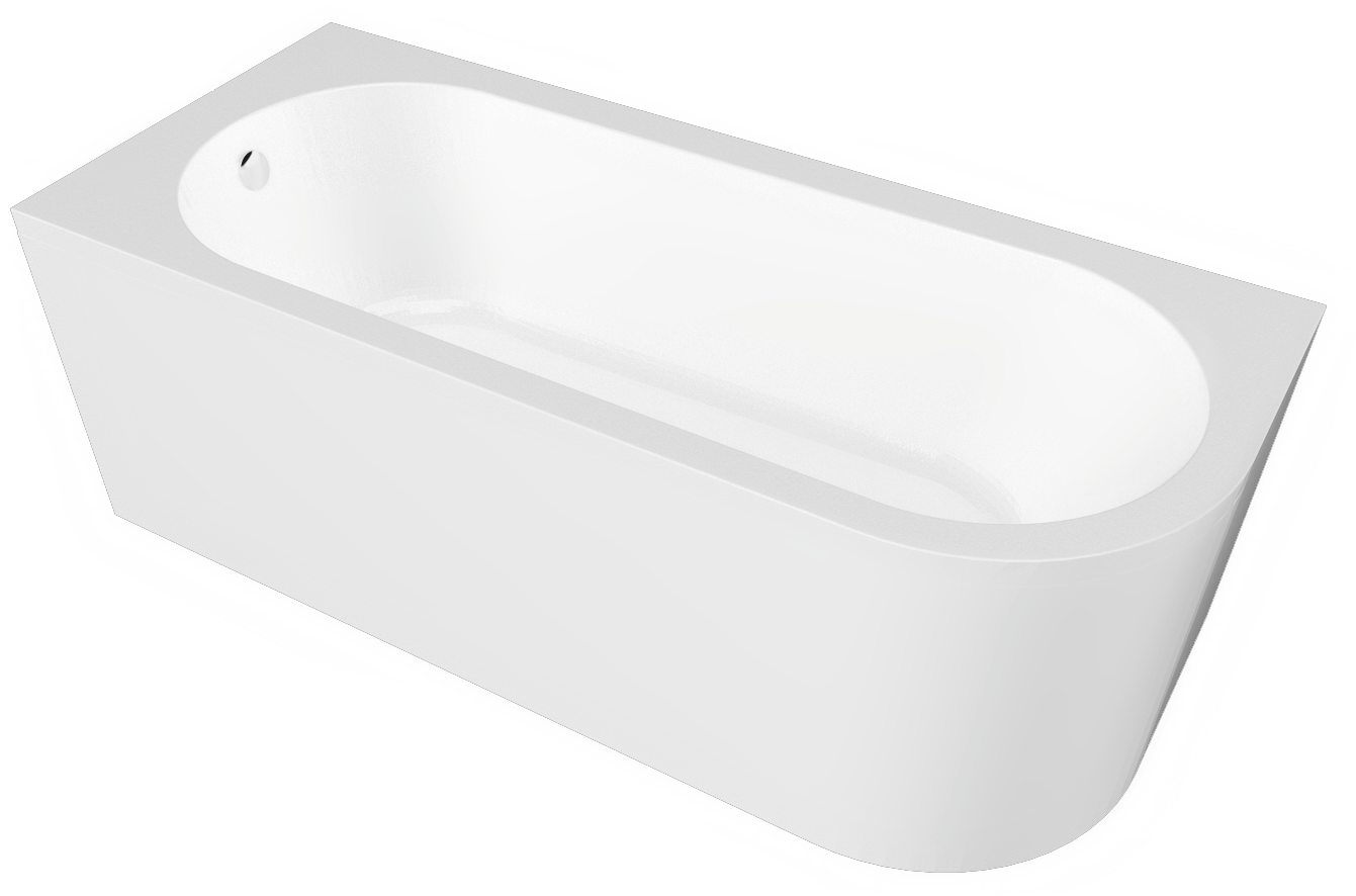 d7 White Acrylic 1700mm Bath Panel Dilusso