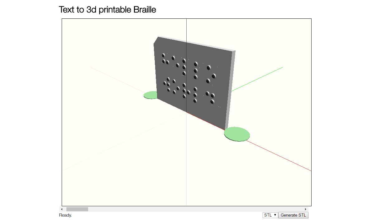 GitHub Braille Generator DimensionAlley