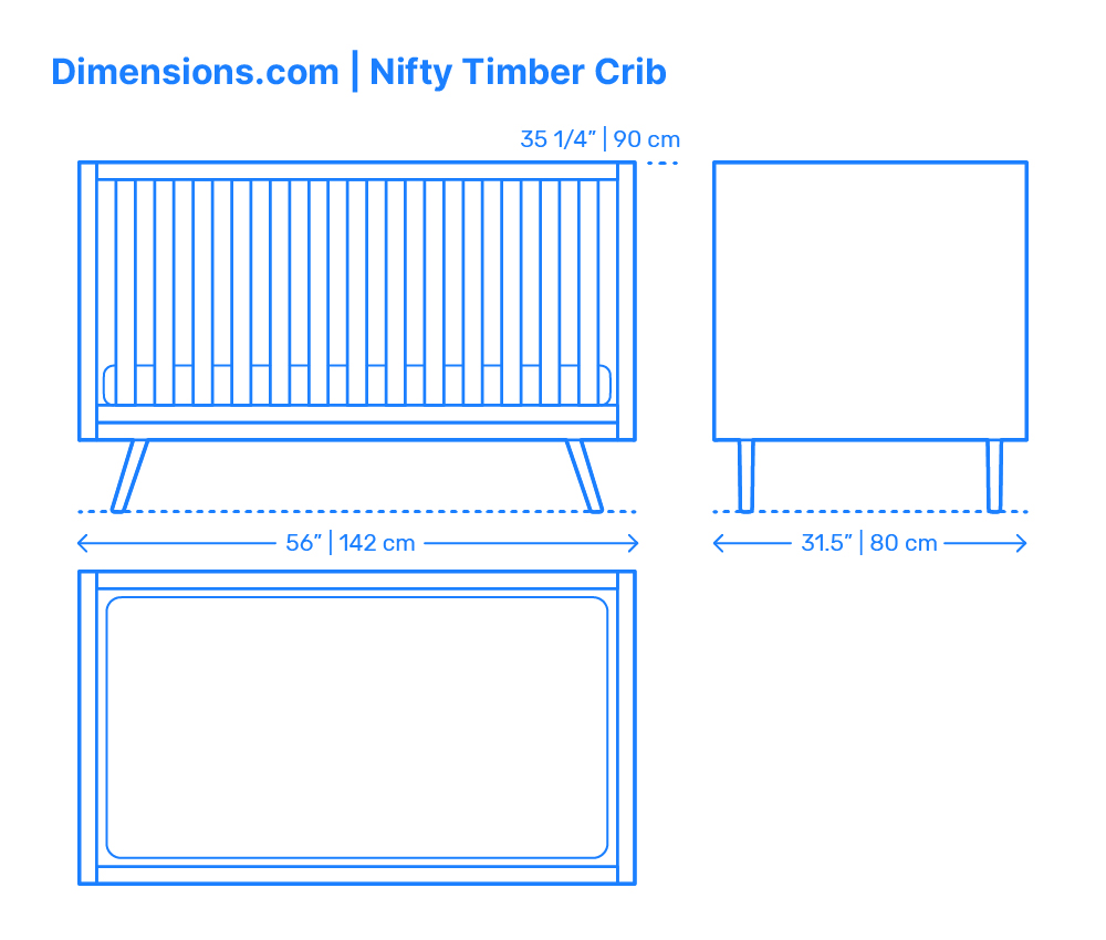 Fawn Crib Dimensions & Drawings
