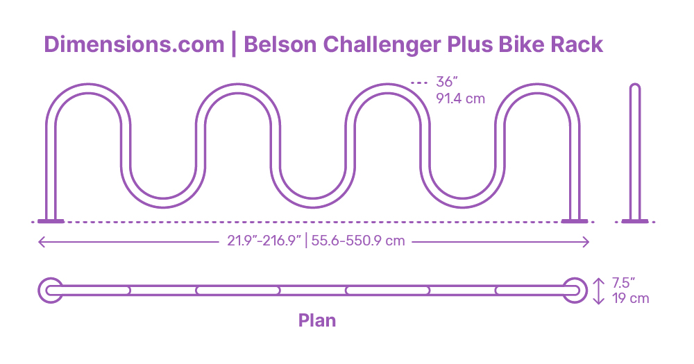 Bicycle Racks Dimensions & Drawings