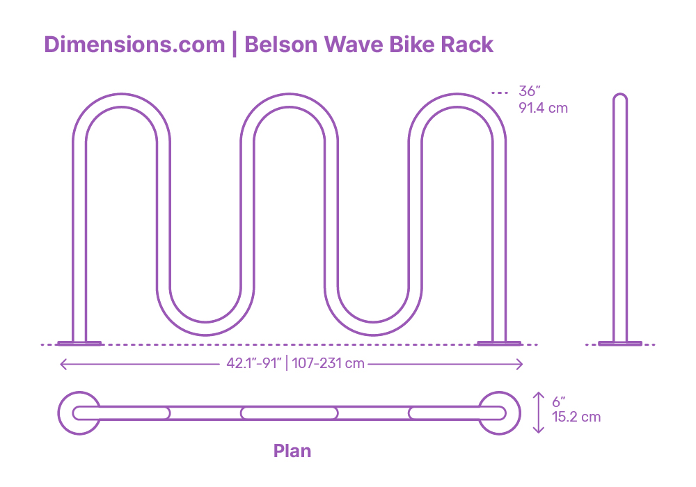 Bicycle Racks Dimensions & Drawings