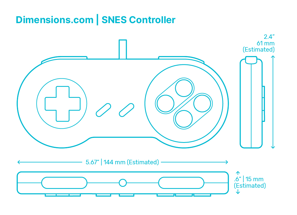 Xbox One Controller Dimensions & Drawings Dimensions.Guide