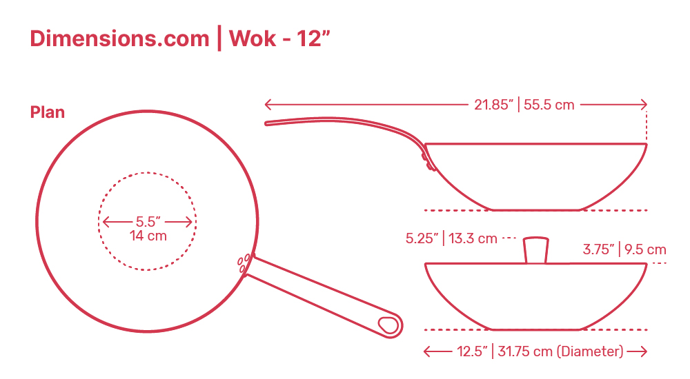 Cast Iron Skillet - 12” Dimensions & Drawings | Dimensions.com