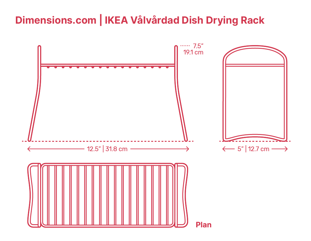 IKEA Hultarp Dish Drainer Dimensions & Drawings