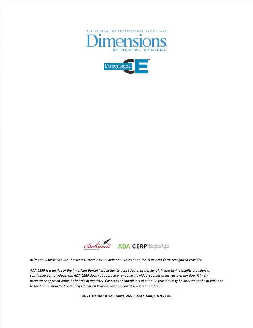 cetemplate Dimensions of Dental Hygiene