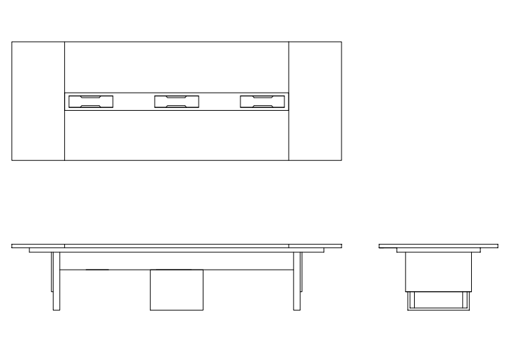 Block Meeting Table Dimensions Office