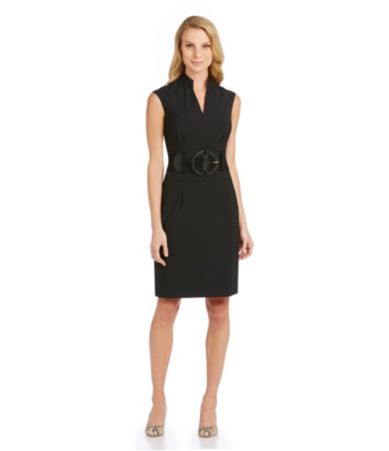 Antonio Melani Nasira Belted VNeck Dress Dillards