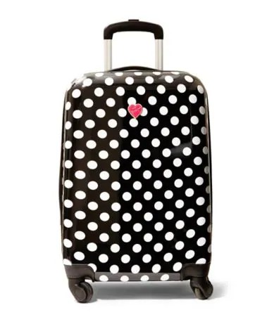Betsey Johnson Polka Dot Luggage. Betsey Johnson Designer Luggage