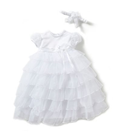 Edgehill Collection Baby Girls 39 Months Christening Organza Tier