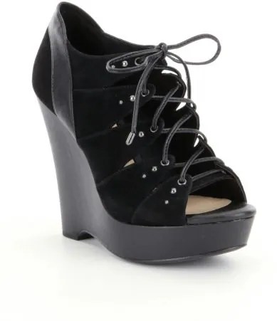 Gianni Bini Presli LaceUp Wedges Dillards