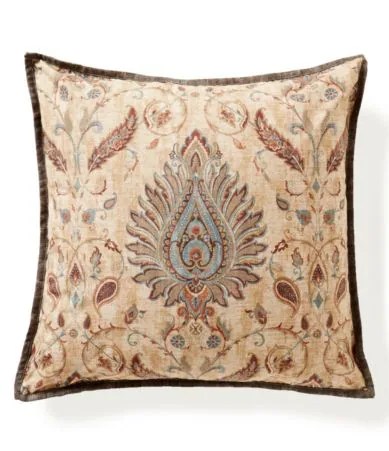 Villa by Noble Excellence Savino Medallion Tapestry Square Pillow