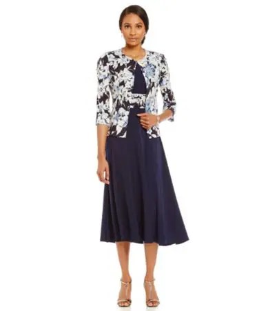 Jessica Howard Floral Swing Jacket Dress Dillards