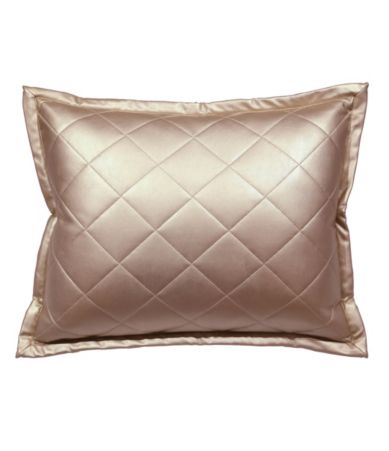 The Art of Home from Ann Gish Quilted Metallic FauxLeather Oblong Feather Pillow Dillards