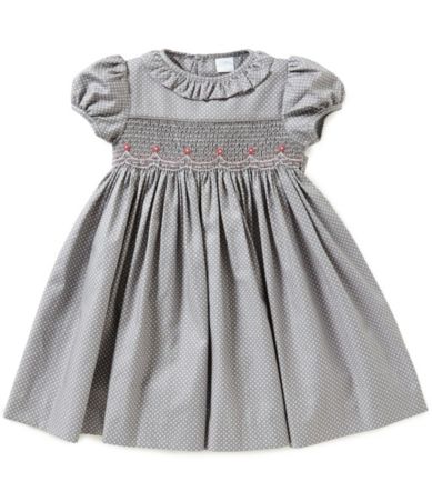 Edgehill Collection Baby Girls 324 Months Dotted Smocked Dress Dillards
