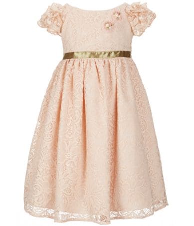 Laura Ashley London Little Girls 2T8 Lace RuffleSleeve Dress Dillards
