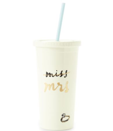 kate spade new york Miss to Mrs. Insulated Tumbler with Straw Dillards