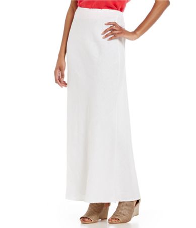 Bryn Walker Bias Light Linen Long Skirt Dillards