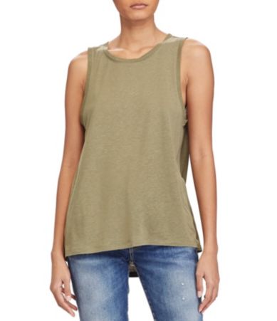 Polo Ralph Lauren Sleeveless LinenBlend Top Dillards