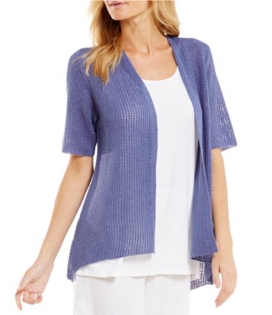 Eileen Fisher Elbow Sleeve Cardigan Dillards