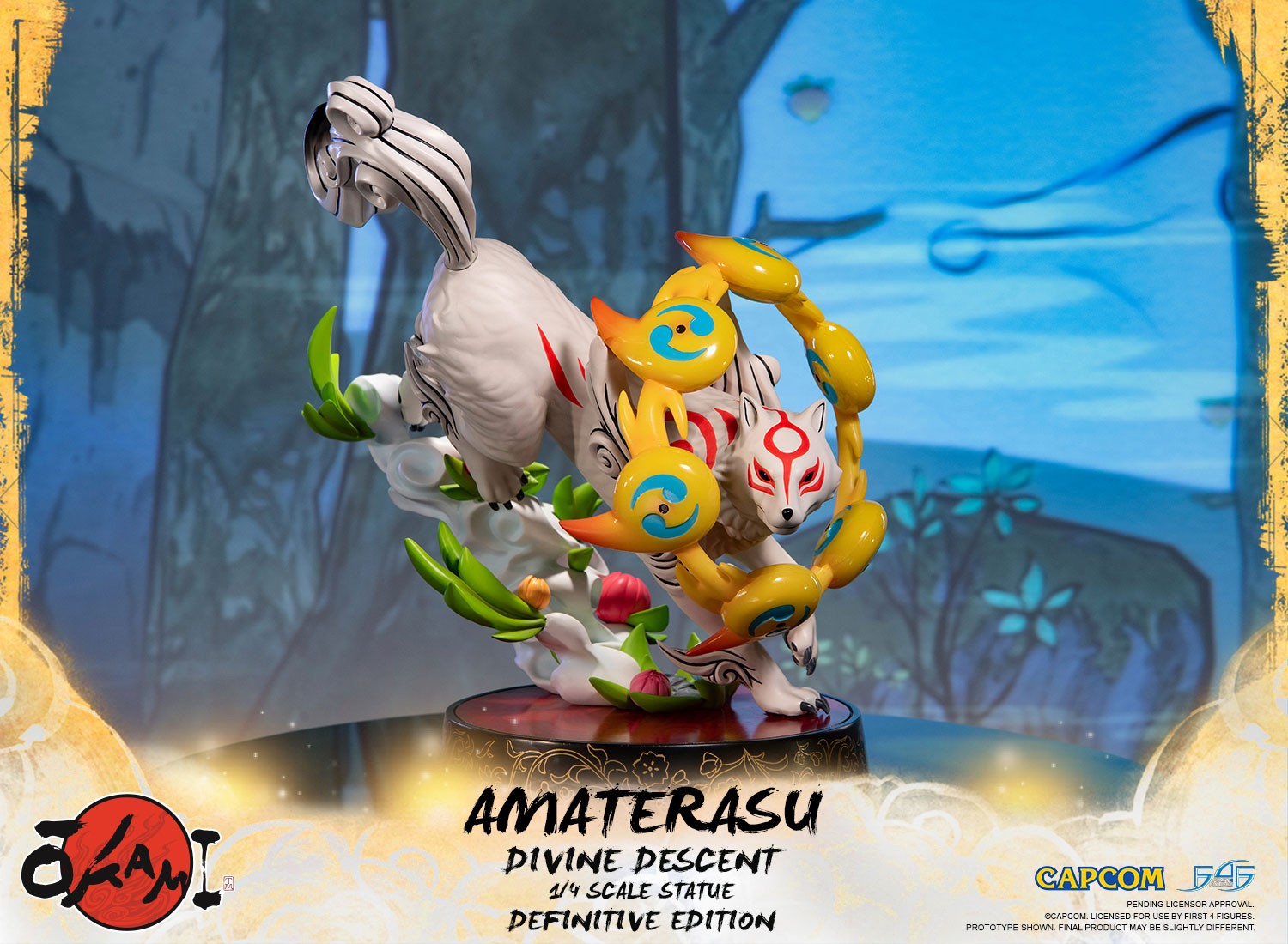 Statue Okami - Amaterasu Divine Descent 1/4 Polystone - F4F - Neuve