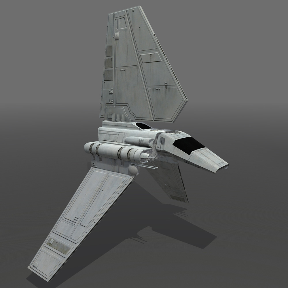 Game Ready Star Wars Imperial Shuttle 3D Model Minor Harmony