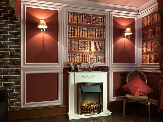 Портал Lumsden Махагон коричневый антик 900x900x280. Dimplex купить в