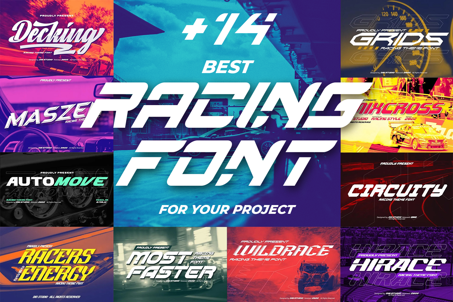 14 Best Racing Fonts to Create Stunning Design Din Studio