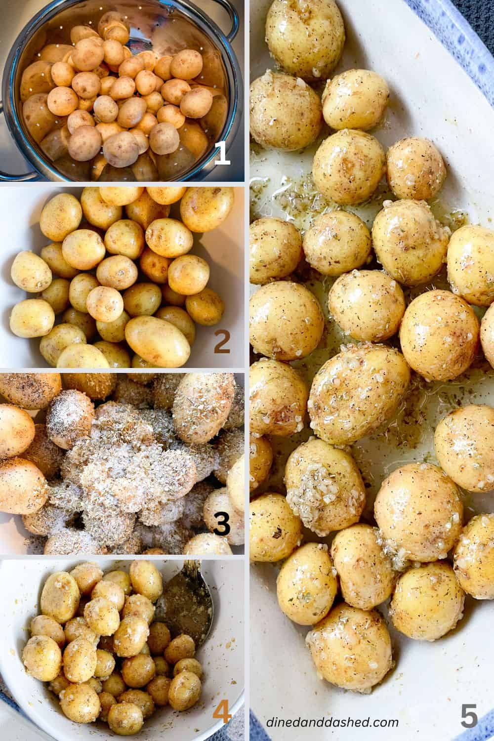 Easy, Irresistible Garlic Roasted Mini Potatoes Dined and Dashed