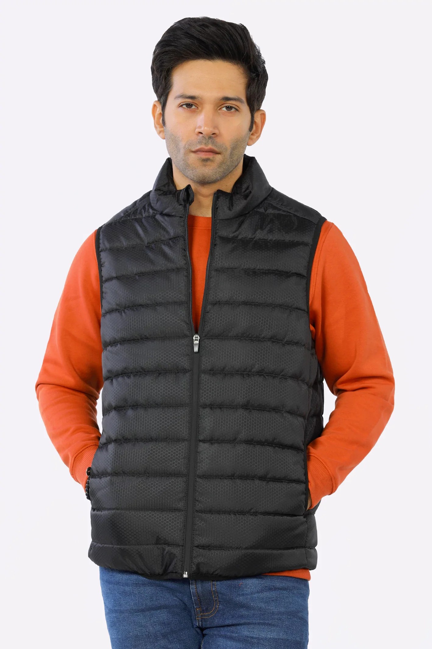 Black Sleeveless Jackets Diners Pakistan