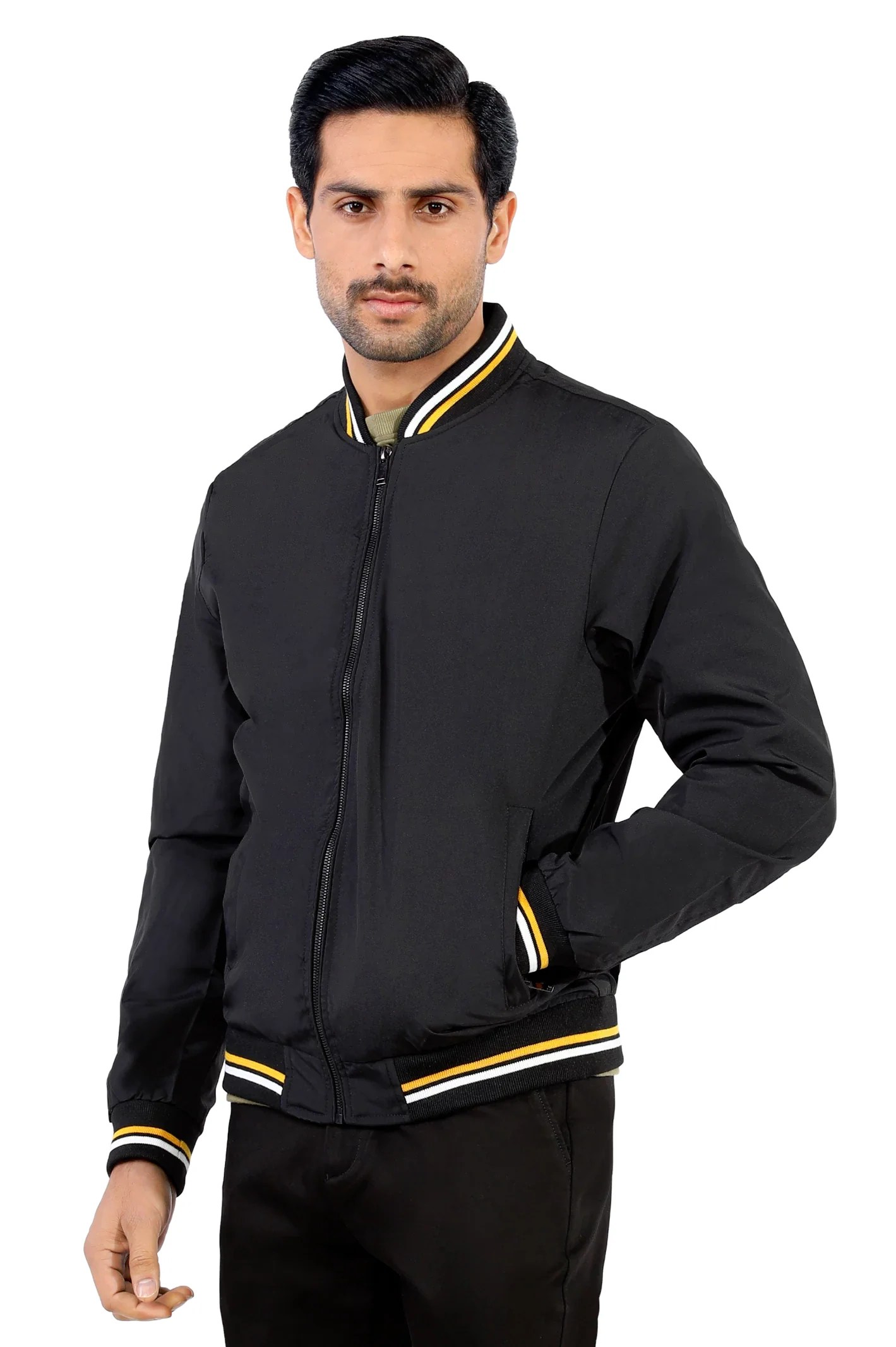 Men's Black Bomber Jacket Diners Pakistan