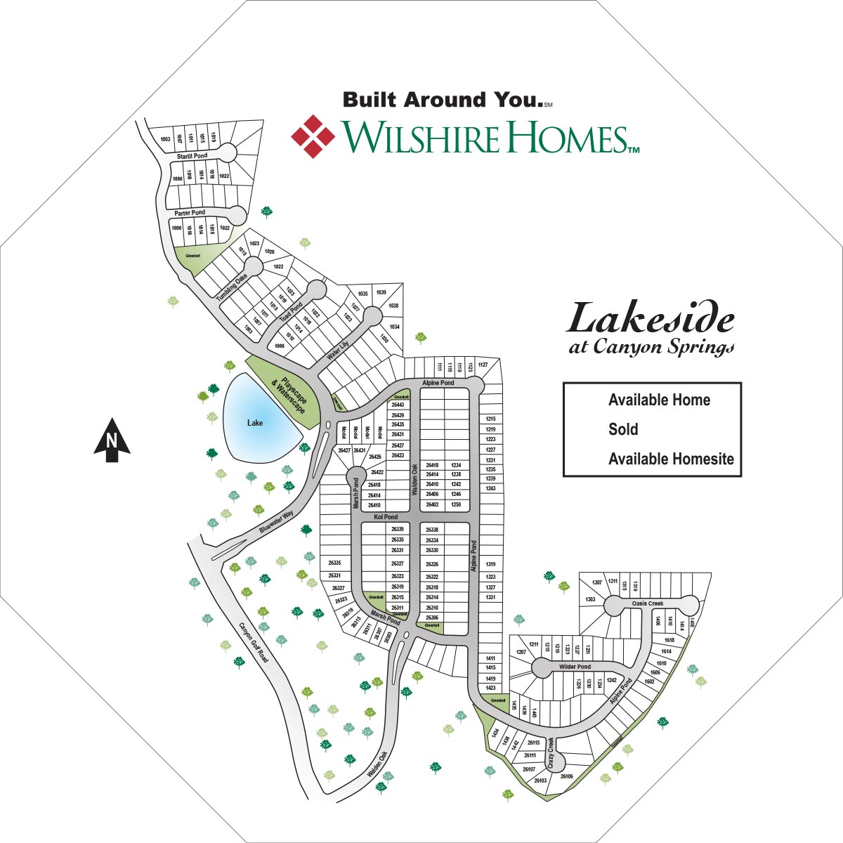 Dingus Design Lakeside at Canyon Springs Table Map