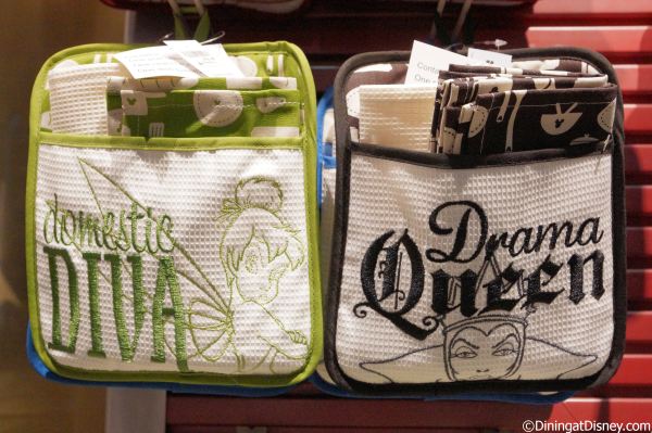 Domestic diva and drama queen potholder and towel set