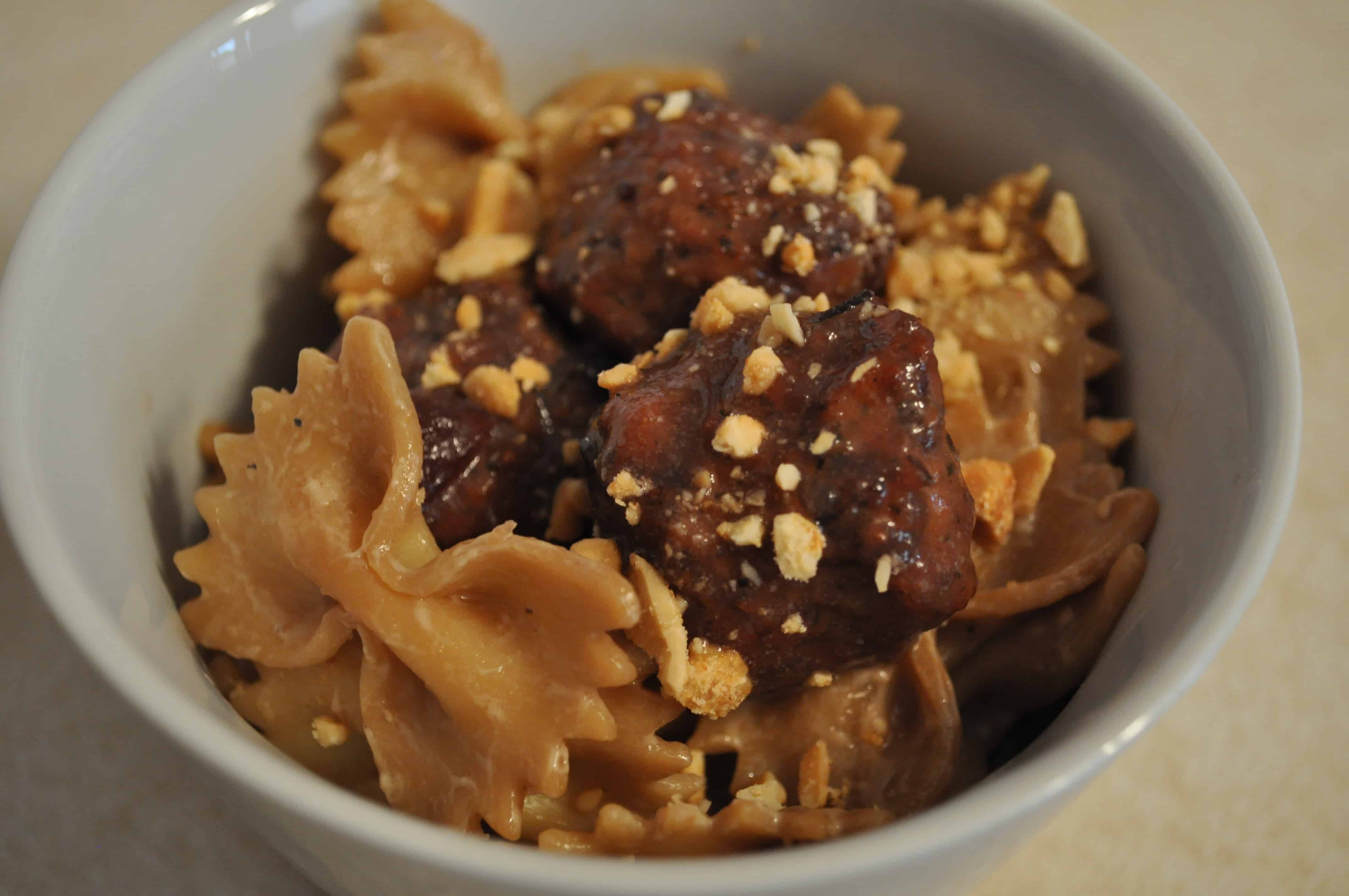 Peanut Butter Pasta and Jelly Meatballs Dining with Alice