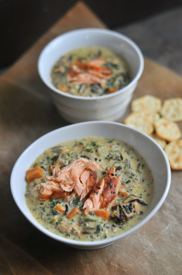 Salmon Wild Rice Soup Dining with Alice