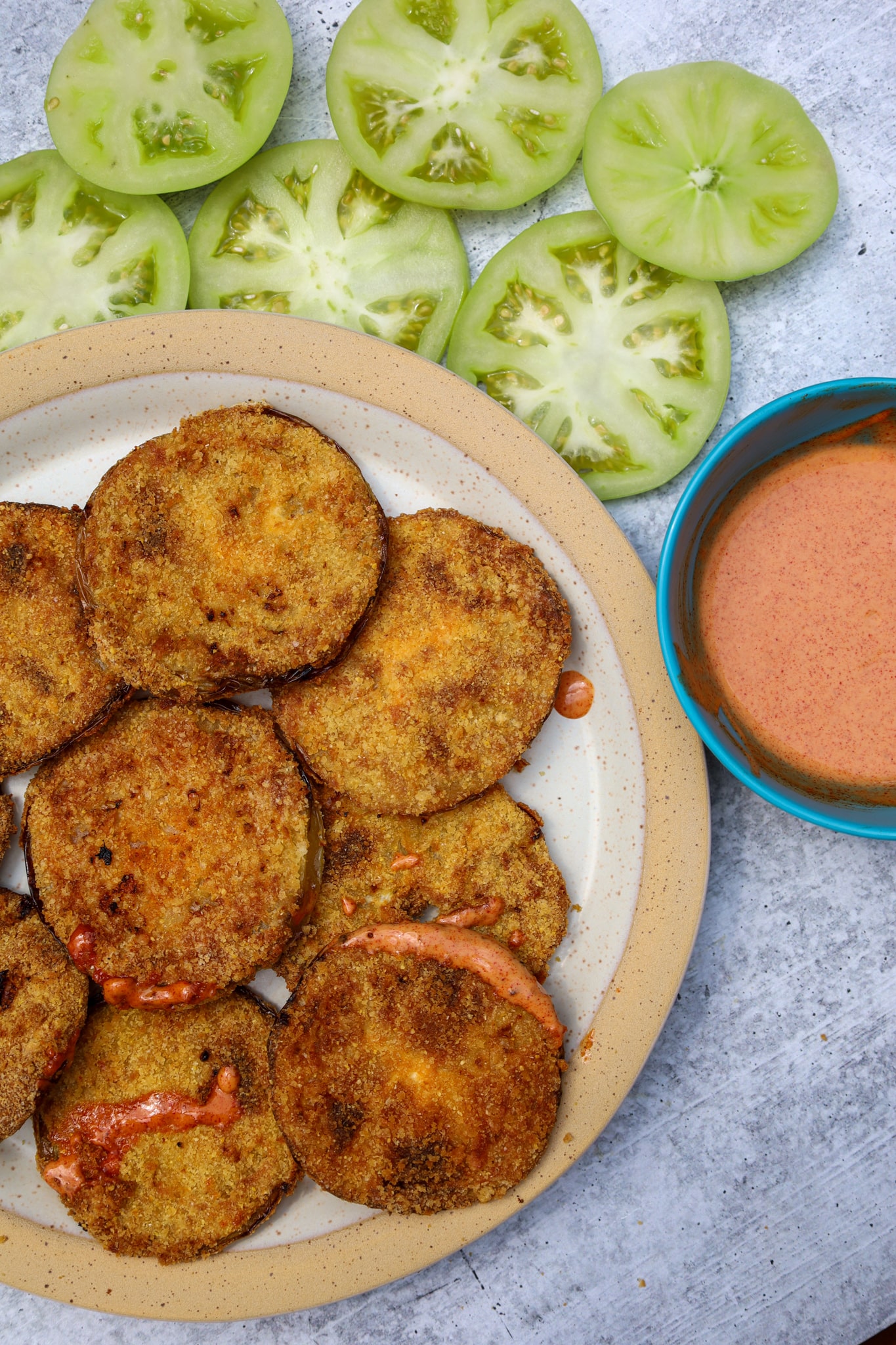 AirFried Green Tomatoes with a Smoky Paprika Remoulade Dining with