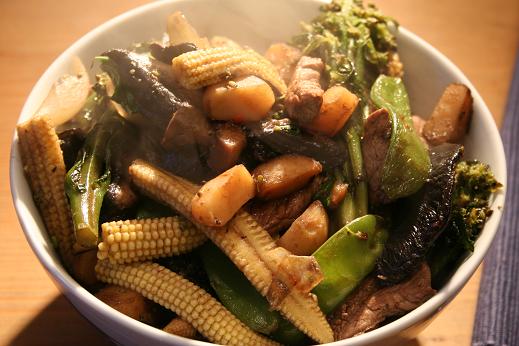 Beef and Water Chestnut Stir Fry Dinner Diary