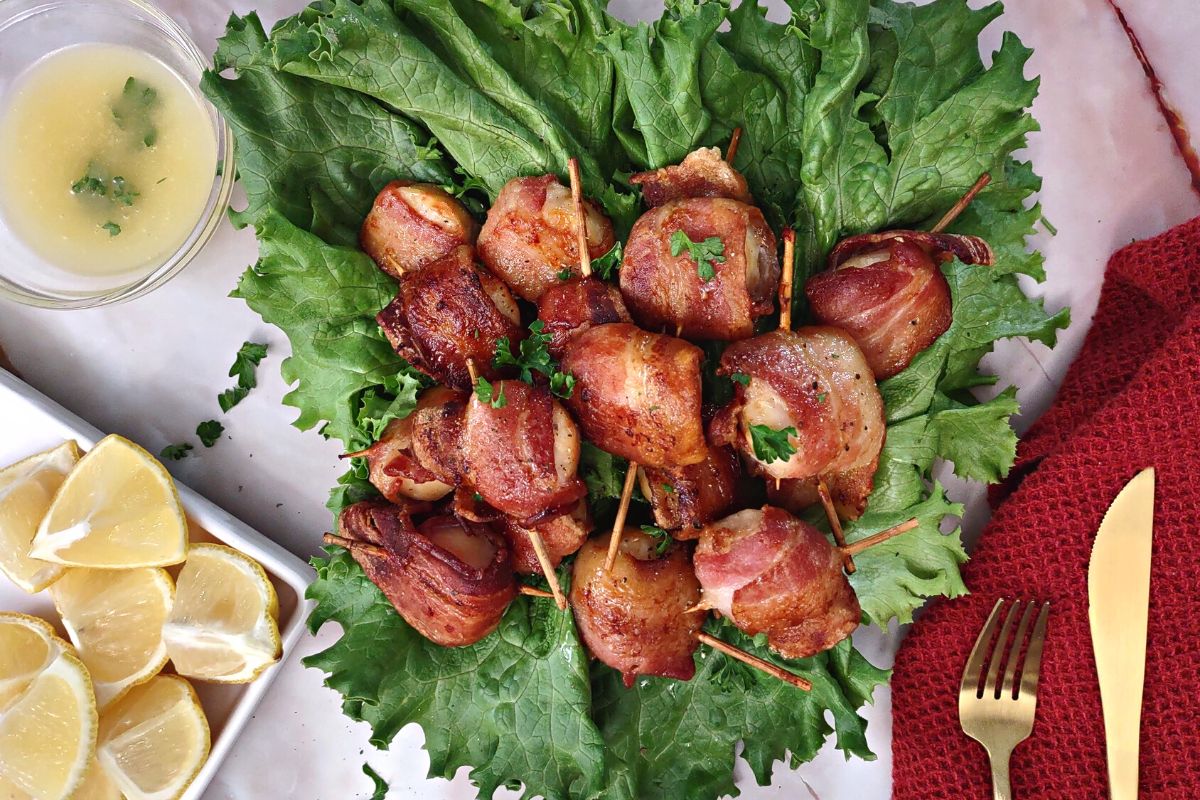 Easy Frozen Bacon Wrapped Scallops in the Air Fryer Dinners Done Quick