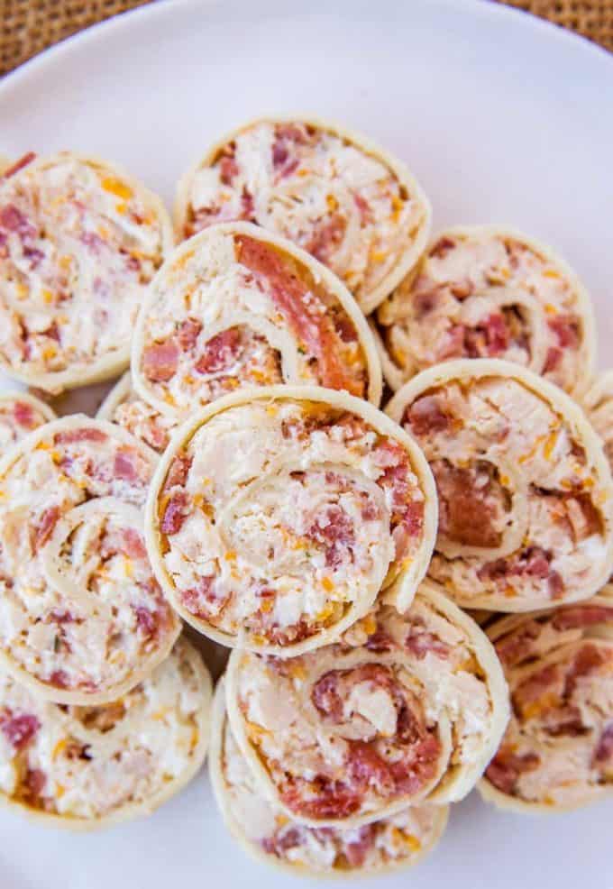 cream cheese bacon tortilla pinwheels