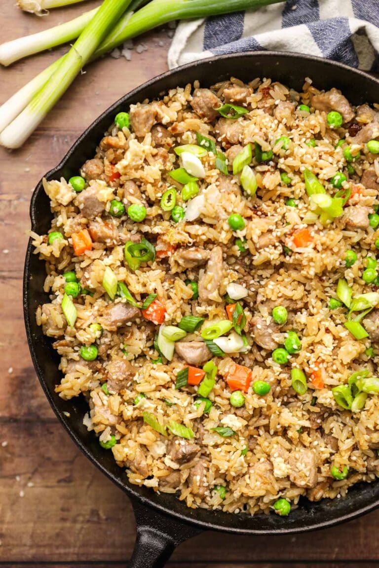 Pork Fried Rice Recipe Dinner, then Dessert