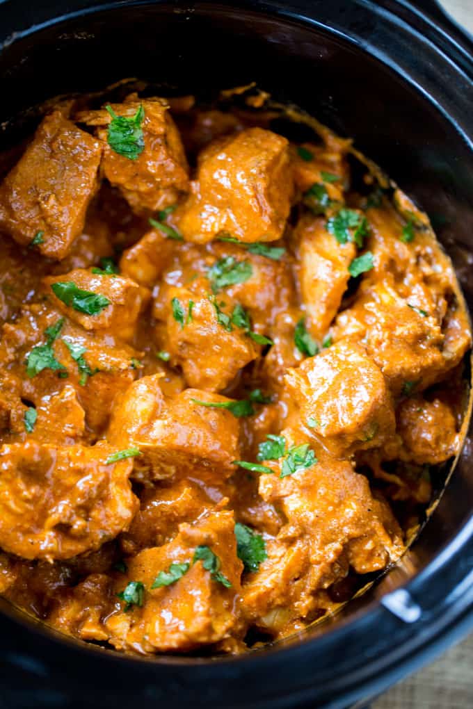 Slow Cooker Indian Butter Chicken Recipe [+VIDEO] Dinner Then Dessert