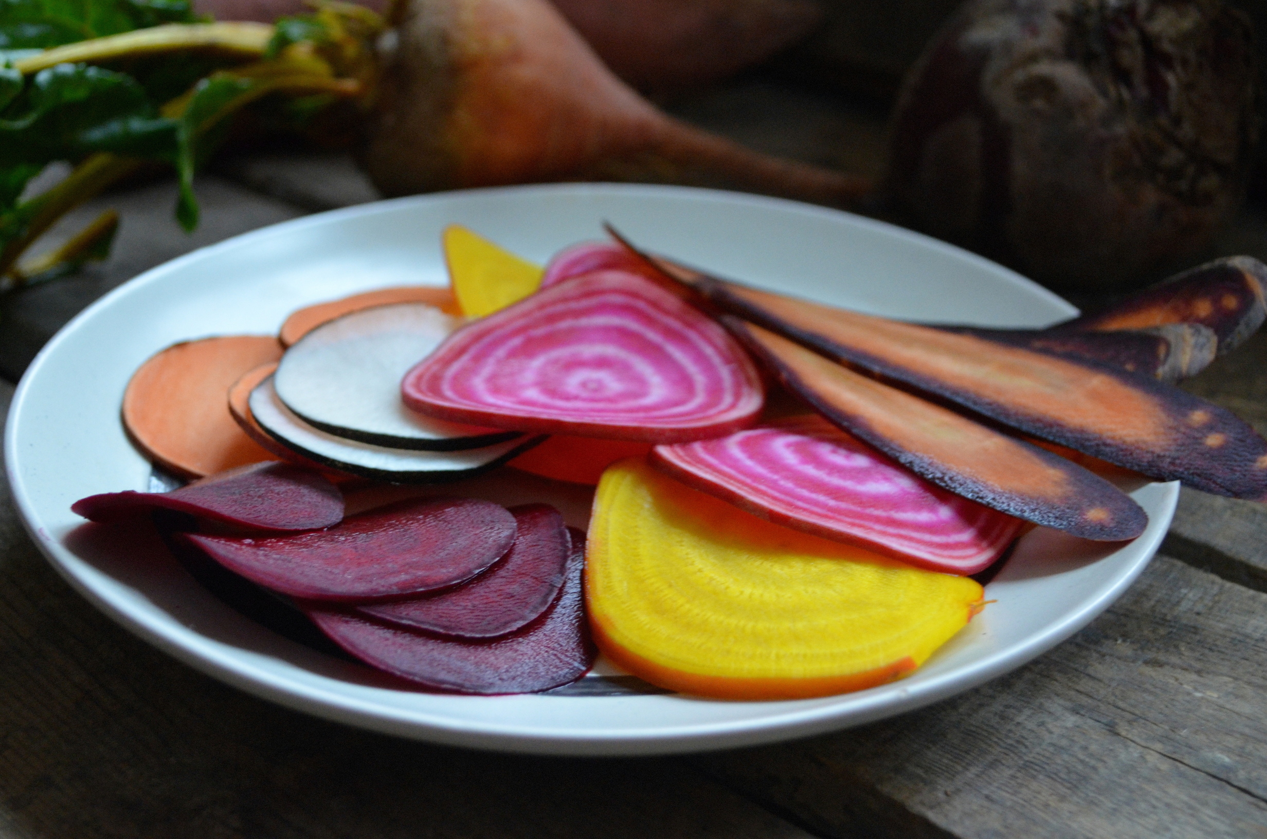 Baked Root Vegetable Chips Dinner with Aura