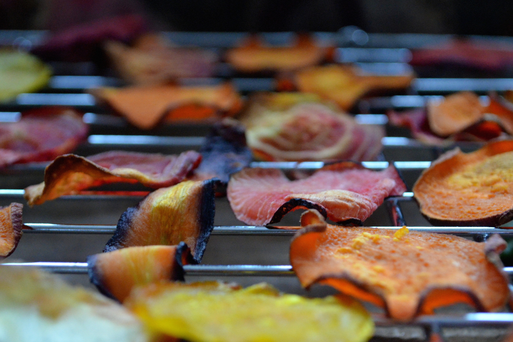Baked Root Vegetable Chips Dinner with Aura