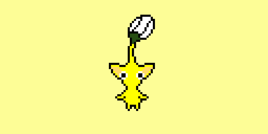 Yellow pikmin wallpaper pixel art