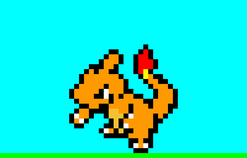 Charmeleon generation 1 evolution 2 pixel art