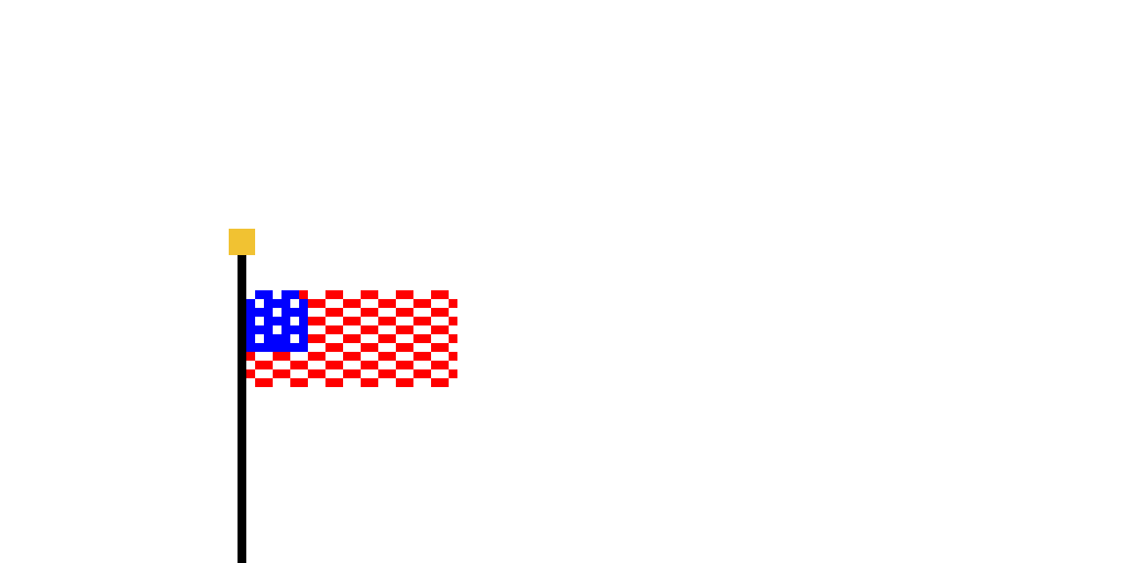 American flag pixel art