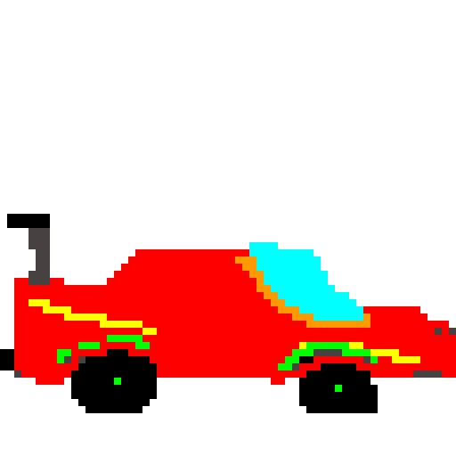 Race car pixel art